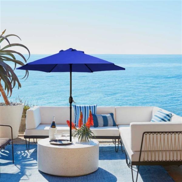 Parasol de marché ProYard Decor de 7,5 pi, bleu cobalt