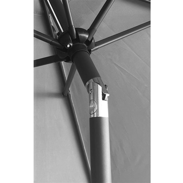 ProYard Decor 9-ft Taupe Market Patio Umbrella with Push-Button