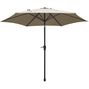 ProYard Decor 9-ft Taupe Market Patio Umbrella with Push-Button