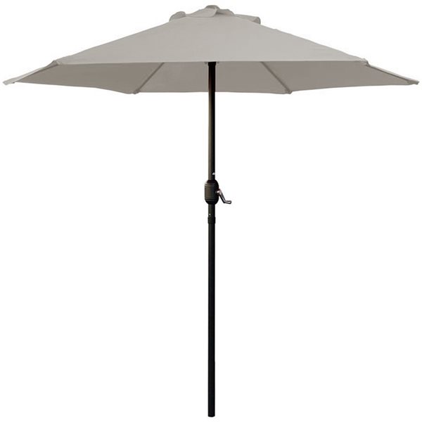 ProYard Decor 7.5-ft Taupe Market Patio Umbrella