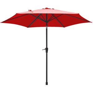 Parasol de marché ProYard Decor de 9 pi avec bouton-poussoir, rouge