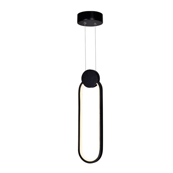 Image of Cwi Lighting | Pulley 4-In Led Black Mini Pendant | Rona
