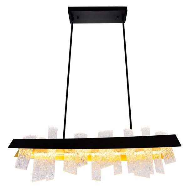 CWI Lighting Guadiana 39-in LED Black Chandelier