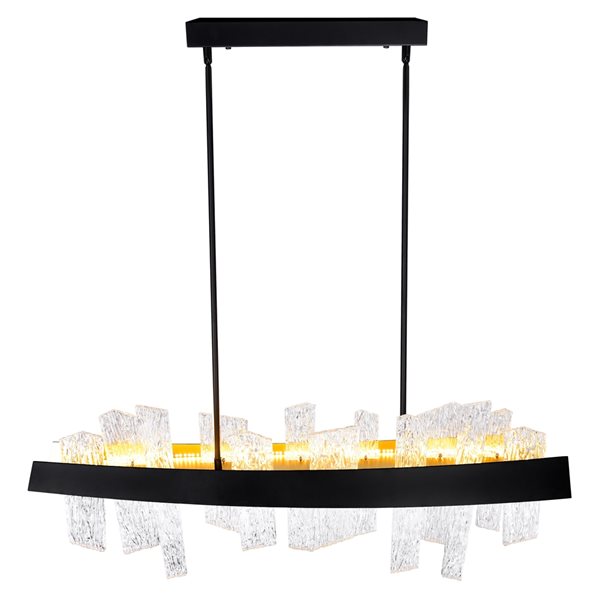 CWI Lighting Guadiana 39-in LED Black Chandelier