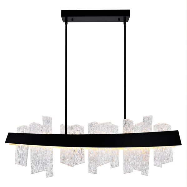 CWI Lighting Guadiana 39-in LED Black Chandelier
