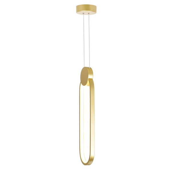 CWI Lighting Pulley 4-in LED Satin Gold Mini Pendant