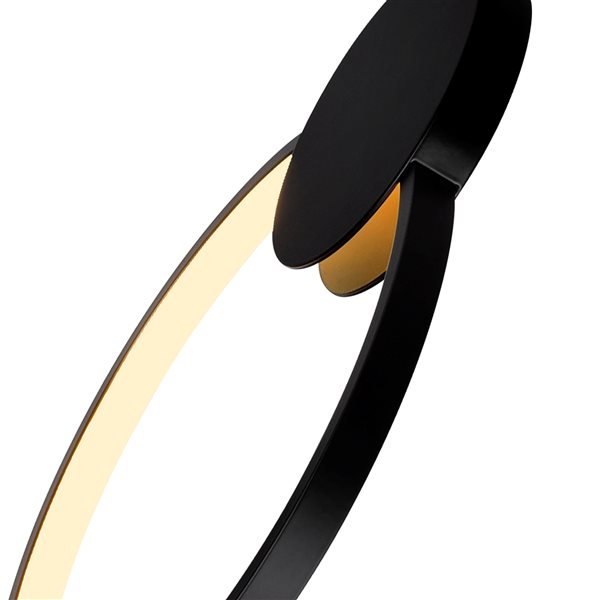 CWI Lighting Pulley 8-in LED Black Mini Pendant