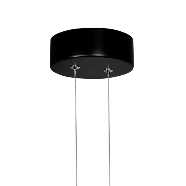 CWI Lighting Pulley 8-in LED Black Mini Pendant