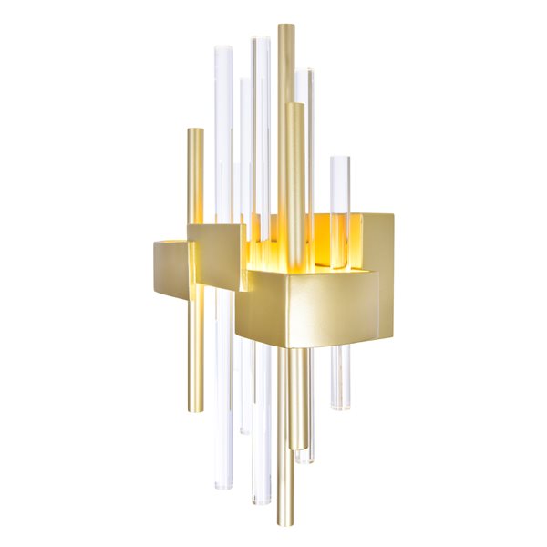 CWI Lighting Millipede 7-in LED Satin Gold Wall Sconce