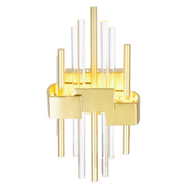 CWI Lighting Millipede 7-in LED Satin Gold Wall Sconce