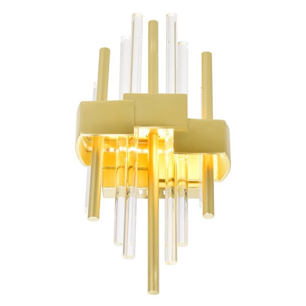 CWI Lighting Millipede 7-in LED Satin Gold Wall Sconce