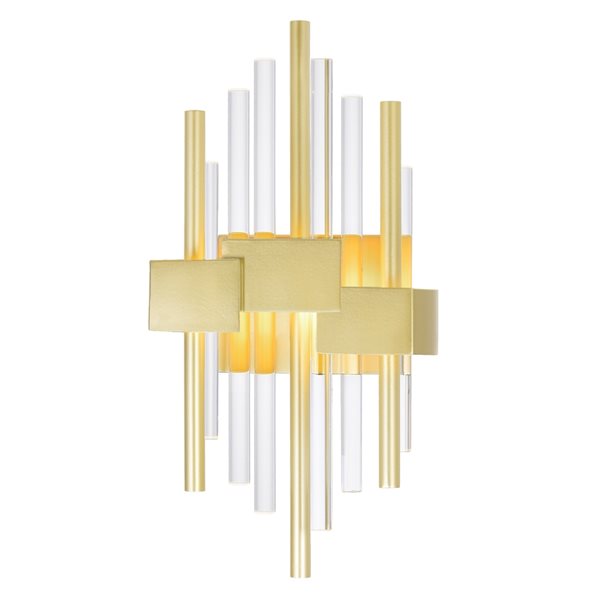 CWI Lighting Millipede 7-in LED Satin Gold Wall Sconce