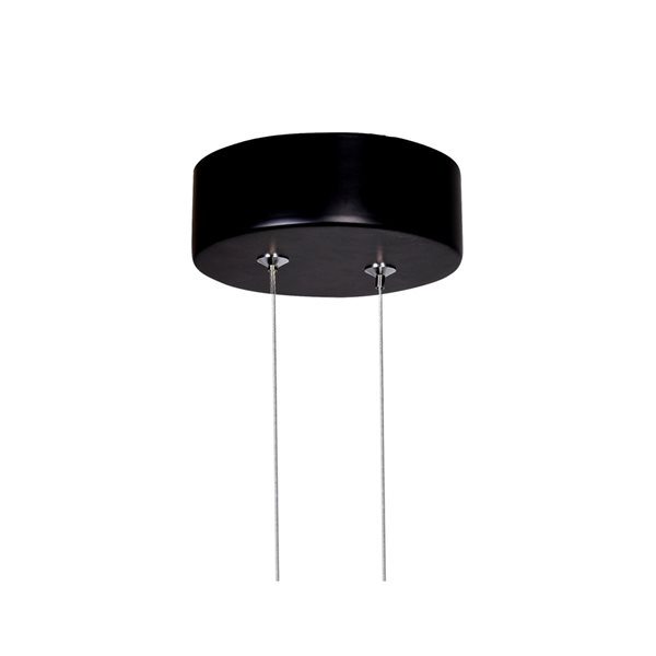 CWI Lighting Pulley 10-in LED Black Mini Pendant