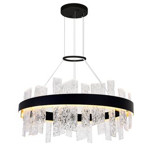 CWI Lighting Guadiana 32-in LED Black Chandelier