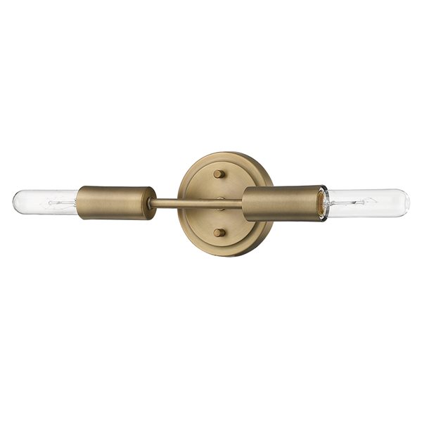 Acclaim Lighting Perret 12-in Aged-Brass Modern 2-Light Wall Sconce