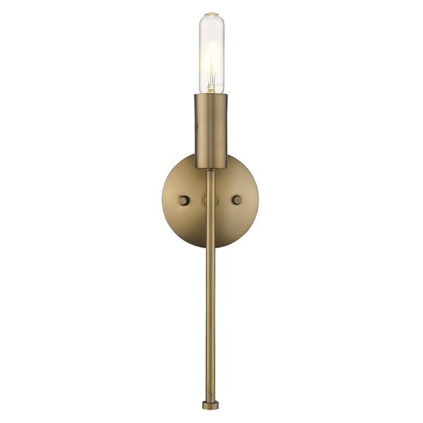 Acclaim Lighting Perret 15-in Aged-Brass Modern 1-Light Wall Sconce