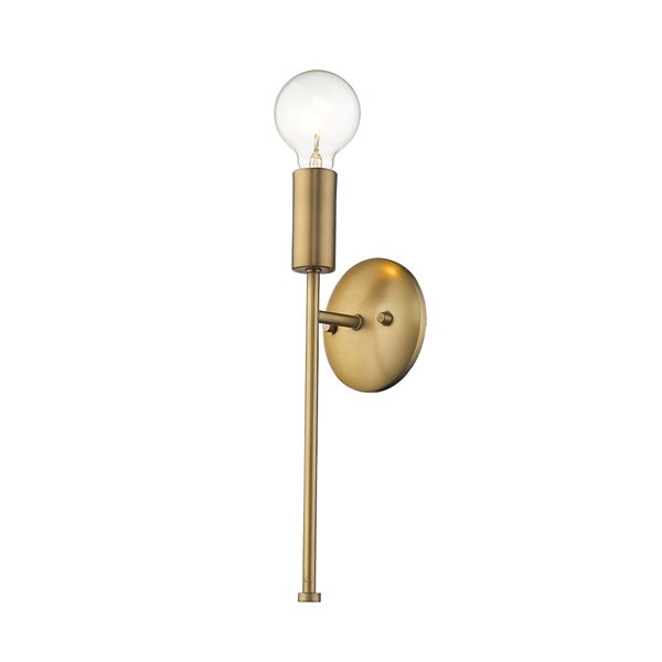 Acclaim Lighting Perret 15-in Aged-Brass Modern 1-Light Wall Sconce