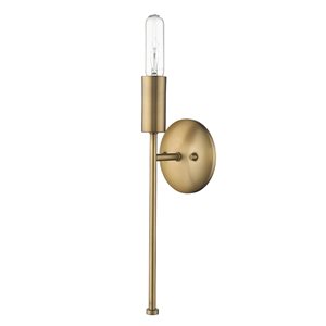 Acclaim Lighting Perret 15-in Aged-Brass Modern 1-Light Wall Sconce