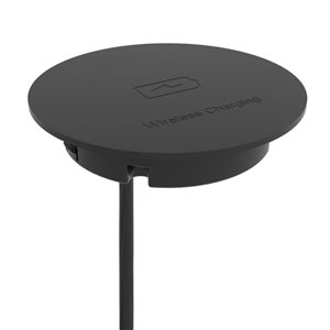 Richelieu Recessed Top Mount Wireless QI Charging Station - Black