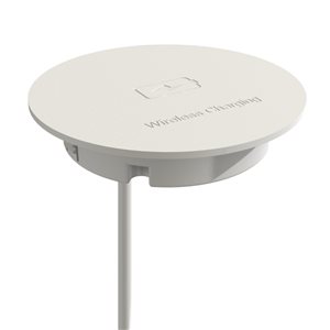 Richelieu Recessed Top Mount Wireless QI Charging Station - White