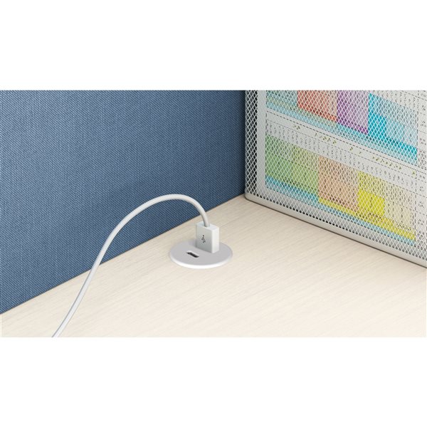 Chargeur USB rond encastré par Richelieu, 5 V, blanc