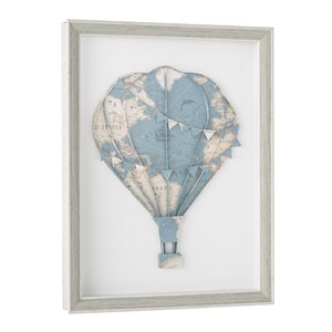 Gild Design House Light Brown Plastic Framed Floating Above 16-in x 12-in Whimsical Glass Hand-painted Shadow Box