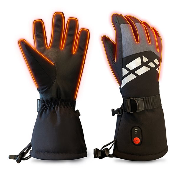 Paire de gants chauffants unisexes pour écran tactile Marina Decoration imperméables et rechargeables de 7,4 V, moyen