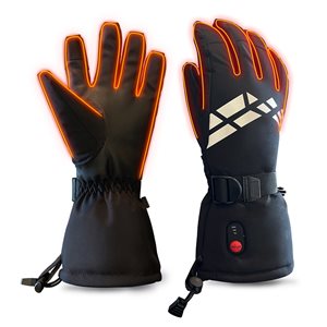 Marina Decoration Unisex X-Large Touchscreen Waterproof Rechargeable 3.7-Volt Heated Gloves - 1-Pair