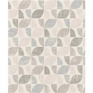 Rasch Dorwin 56.4-sq. ft. Grey/Taupe Non-Woven Geometric Unpasted Wallpaper
