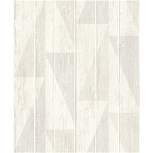 Rasch Nilsson 56.4-sq. ft. White Non-Woven Wood Unpasted Wallpaper