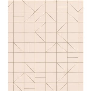 Rasch Teague 56.4-sq. ft. Light Pink Non-Woven Geometric Unpasted Wallpaper