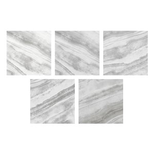 FloorPops 10-Piece 12-in x 12-in Grey Vinyl Tile