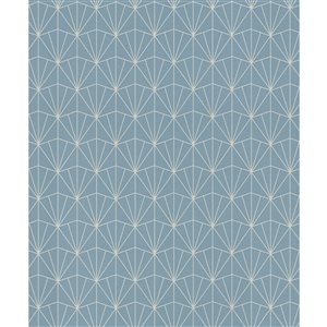 Rasch Frankl 56.4-sq. ft. Blue Non-Woven Geometric Unpasted Wallpaper