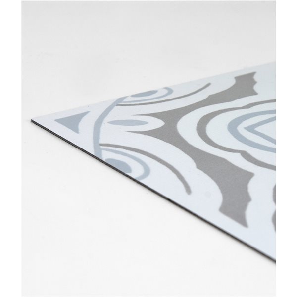 Tuile en vinyle gris et blanc Morris par FloorPops de 12 po x 12 po, ensemble de 10