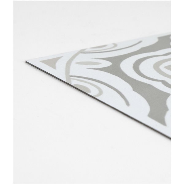 FloorPops Marshall 10-Piece 12-in x 12-in Grey/White Vinyl Tile