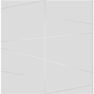 Brewster Fairmont 56.4-sq. ft. Silver Non-Woven Geometric Unpasted Wallpaper