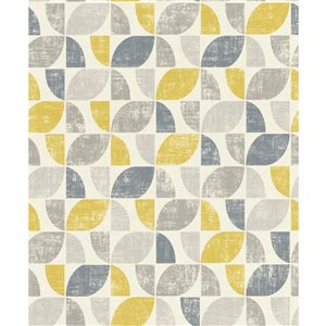 Rasch Dorwin 56.4-sq. ft. Yellow Non-Woven Geometric Unpasted Wallpaper