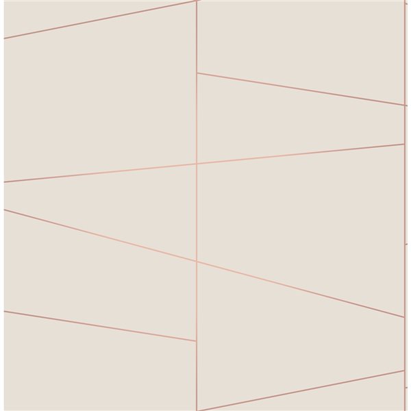 Brewster Fairmont 56.4-sq. ft. Cream Non-Woven Geometric Unpasted Wallpaper