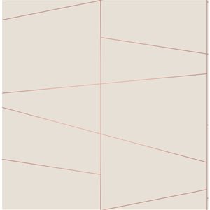 Brewster Fairmont 56.4-sq. ft. Cream Non-Woven Geometric Unpasted Wallpaper