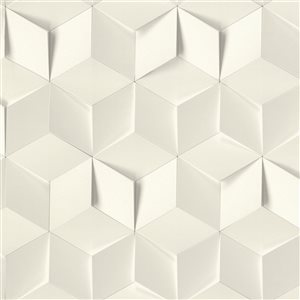 Rasch Catteau 56.4-sq. ft. Off-White Non-Woven Geometric Unpasted Wallpaper