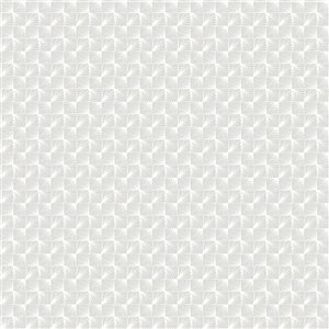Coloroll Stockholm 56.4-sq. ft. Silver Paper Textured Geometric Unpasted Wallpaper