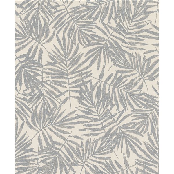 Marburg La Veneziana 56.4-sq. ft. Pewter Grey Non-Woven Leaf Unpasted Wallpaper