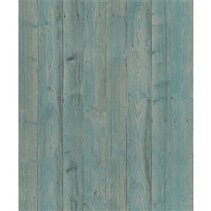Marburg Talbot 56.4-sq. ft. Green Non-Woven Wood Unpasted Wallpaper
