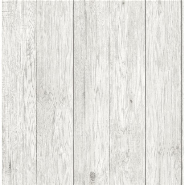 Brewster Mammoth 56.4-sq. ft. White Non-Woven Wood Unpasted Wallpaper