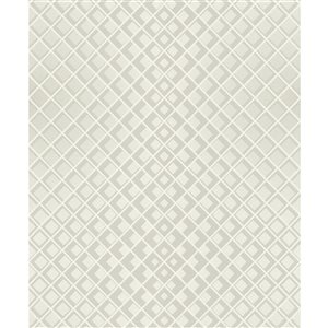 Rasch Perriand 56.4-sq. ft. Cream Non-Woven Geometric Unpasted Wallpaper