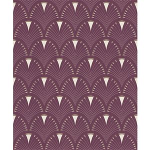 Rasch Ruhlmann 56.4-sq. ft. Maroon Non-Woven Geometric Unpasted Wallpaper