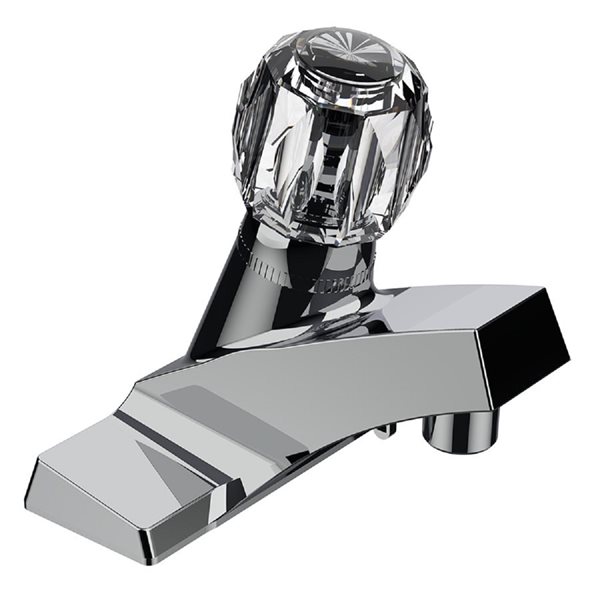 Streamway Chrome 1-Handle 4-in Centre-set Bathroom Sink Faucet - Drain and Deck Plate Included