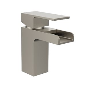 Streamway Nickel 1-Handle Single Hole Bathroom Sink Faucet