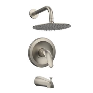 Streamway Nickel 1-Handle Bathtub and Shower Faucet - Valve Included