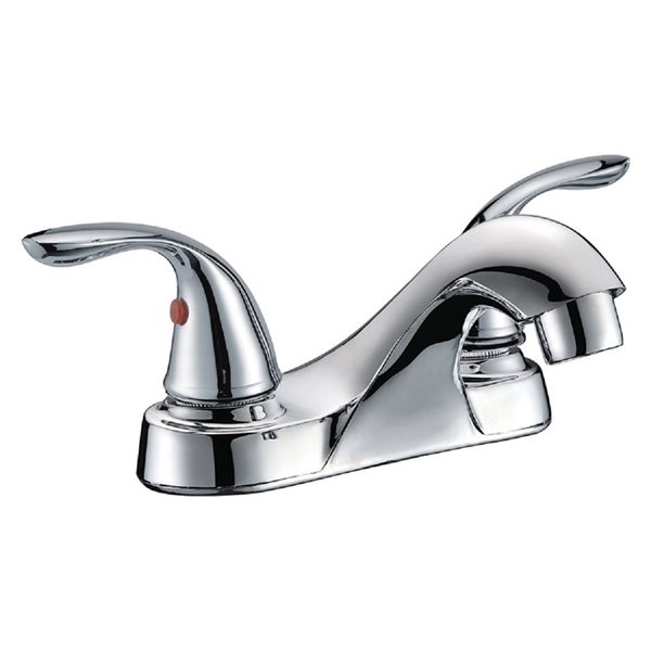 Robinet de lavabo Streamway à 2 poignées et entraxe de 4 po avec plaque, chrome